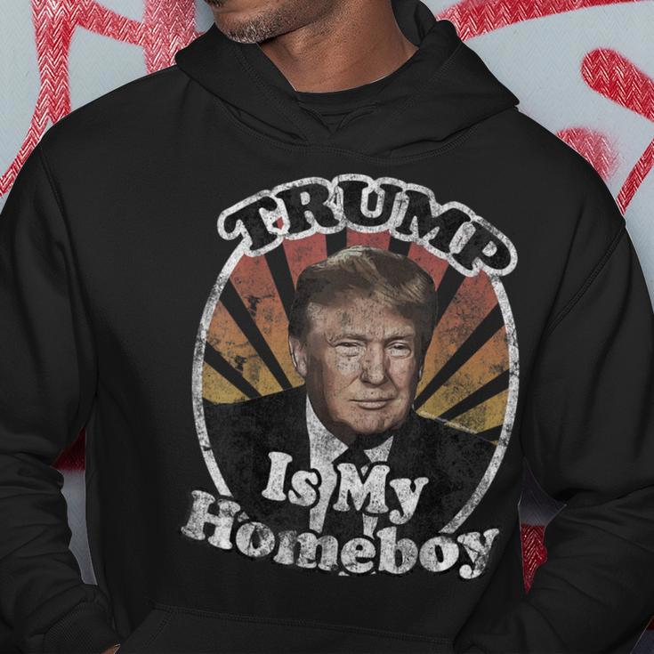 Vintage Trump Is My Homeboy President Donald Trump 2024 Hoodie Unique Gifts