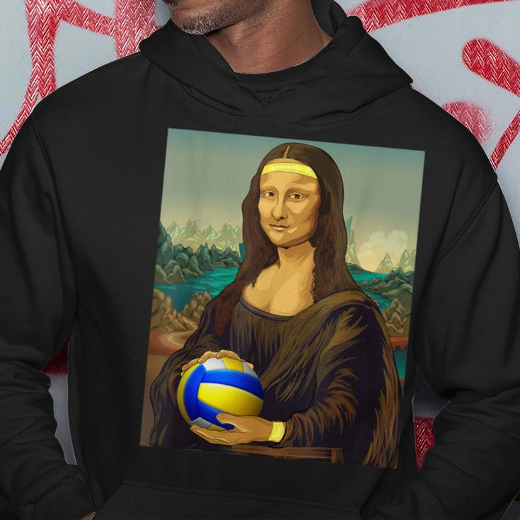 Volleyball Mona Lisa Leonardo Da Vinci Kunstvolleyball Hoodie Lustige Geschenke