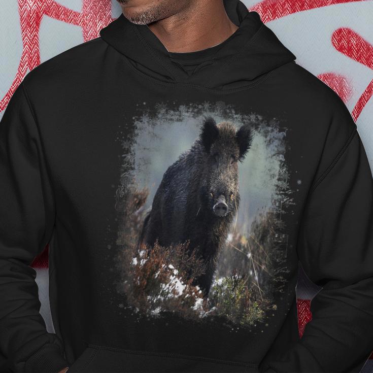 Waldmystik Schwarzbär Hoodie für Herren, Mystisches Natur Design Lustige Geschenke