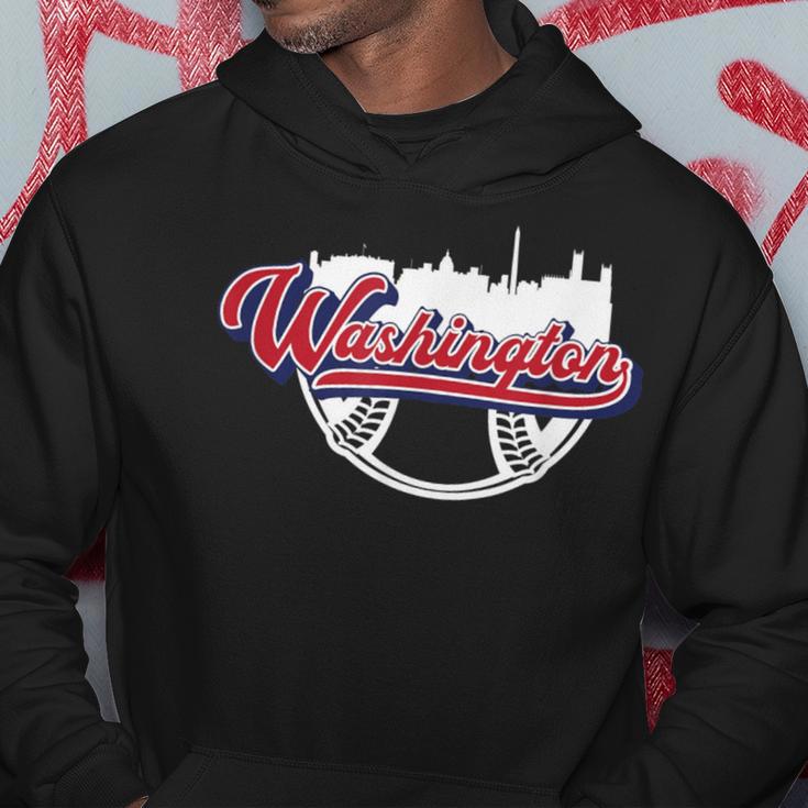 Washington Dc Baseball Downtown City Skyline Fan Hoodie Unique Gifts