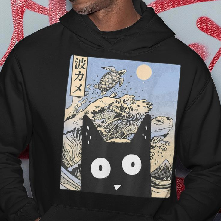 Wave Kawaii Cat Japanese Vintage Aesthetic Altcute Anime Hoodie Unique Gifts