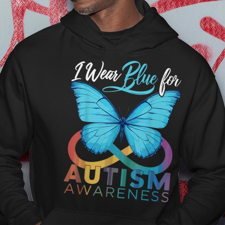 I Wear Blue For Autism Awareness Autism Awareness Month Hoodie Unique Gifts