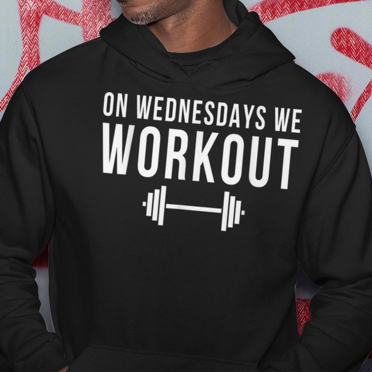 On Wednesdays We Workout Gym Lifting Exercise Team Hoodie - Monsterry AU