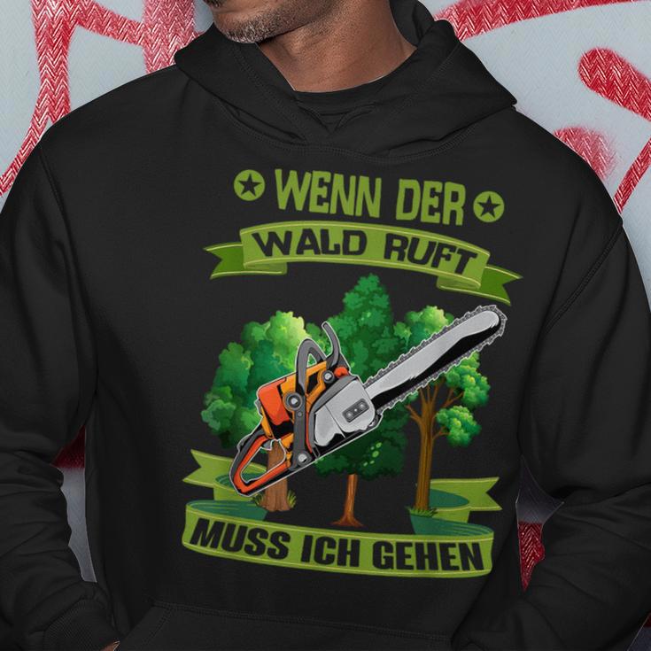 Wenn Der Wald Ruft Muss Ich Gehen Säge Chainsaw Woodcutter Kapuzenpullover Lustige Geschenke