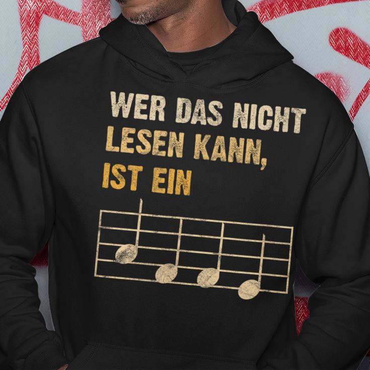 Wer Das Nicht Lesen Kann Ist Ein Monkey Music Theory Hoodie Lustige Geschenke