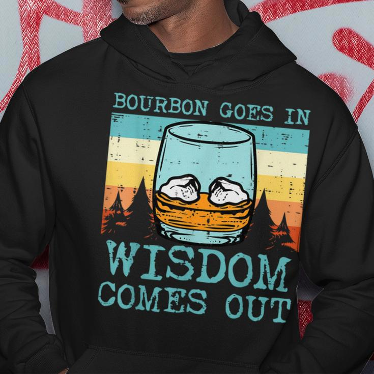 Whiskey Goes In Wisdom Comes Out Fathers Day Dad Hoodie Funny Gifts