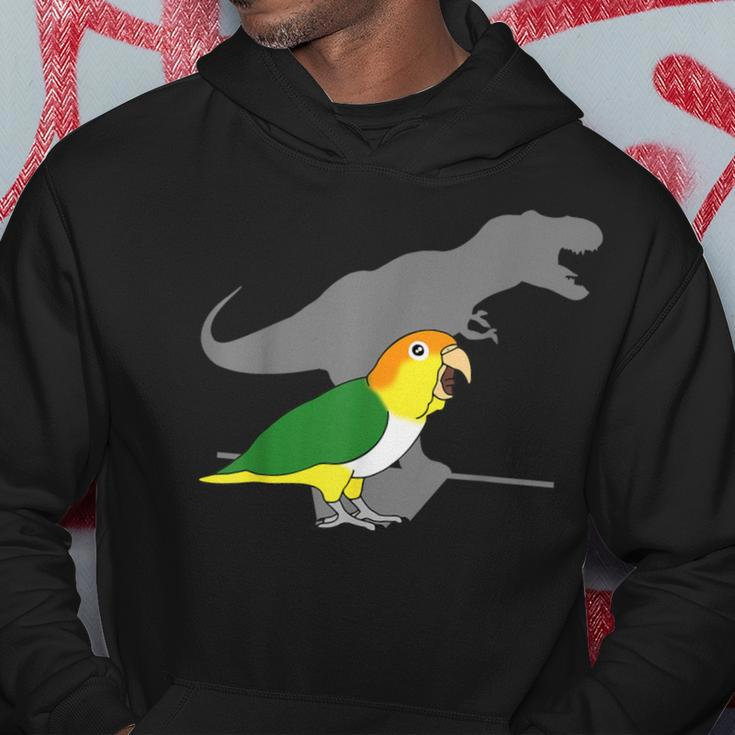 White Bellied Caique T-Rex Birb Memes Dinosaur Parrot Hoodie Unique Gifts