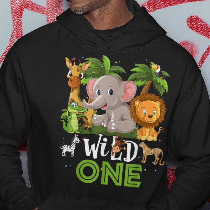 Wild One Birthday 1St Safari Jungle Family Hoodie Unique Gifts