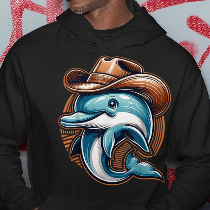 Wild Western Howdy Dolphin Sea Ocean Animal Lover Cowboy Hat Hoodie Unique Gifts