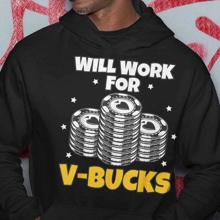 Will Work For Bucks V Gaming For Rpg Gamers Youth Hoodie Unique Gifts