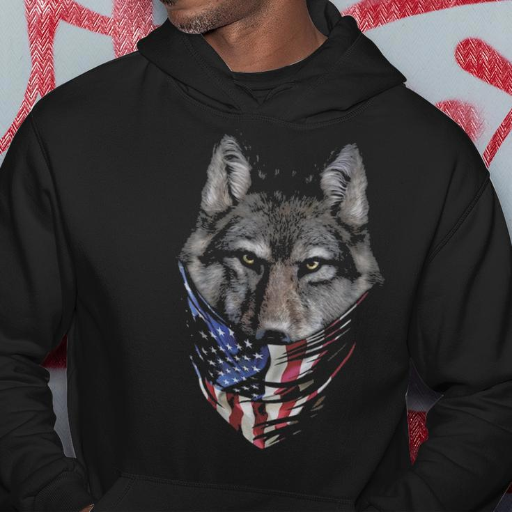 Wolf In Flag Of Usa Bandana Hoodie Unique Gifts