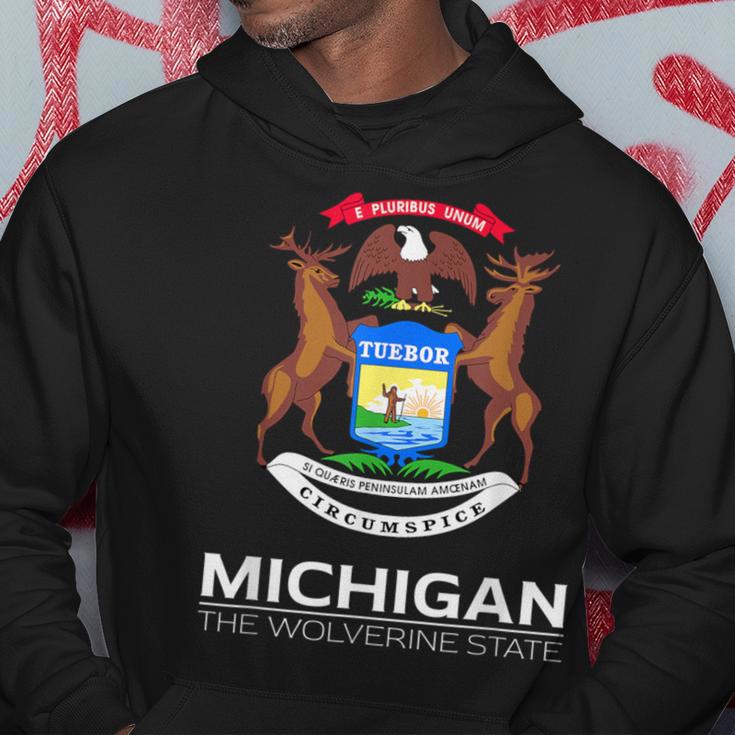 The Wolverine State Michigan Flag Detroit Great Lakes Hoodie Unique Gifts