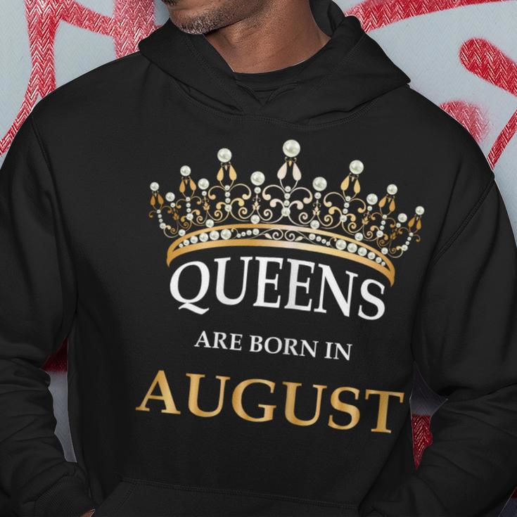 Women's Queens Are Born In August Birthday Girls Hoodie Unique Gifts