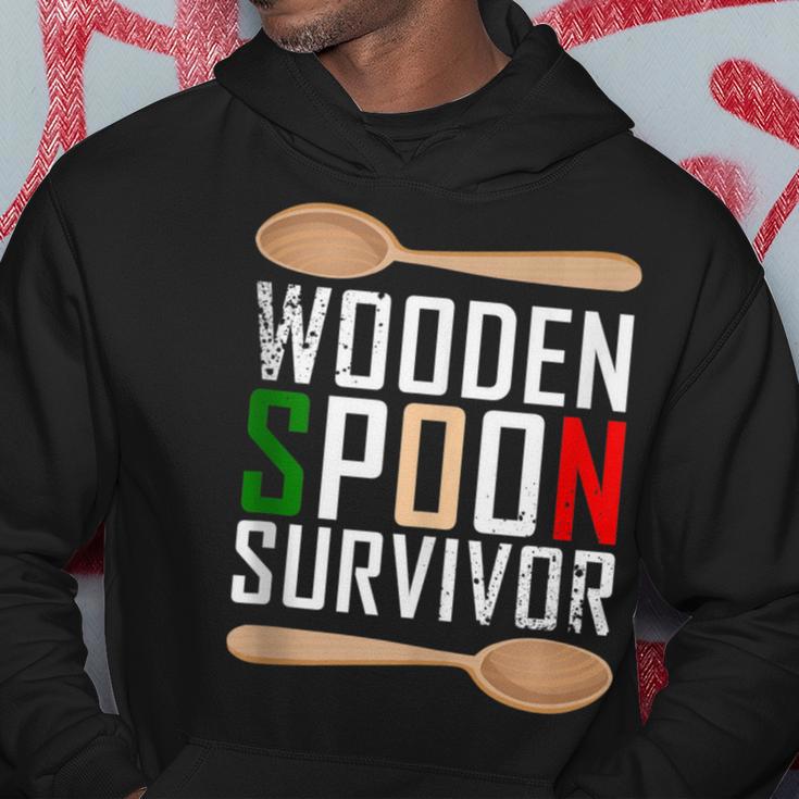 Wooden Spoon Survivor Native Italian Joke Hoodie Unique Gifts