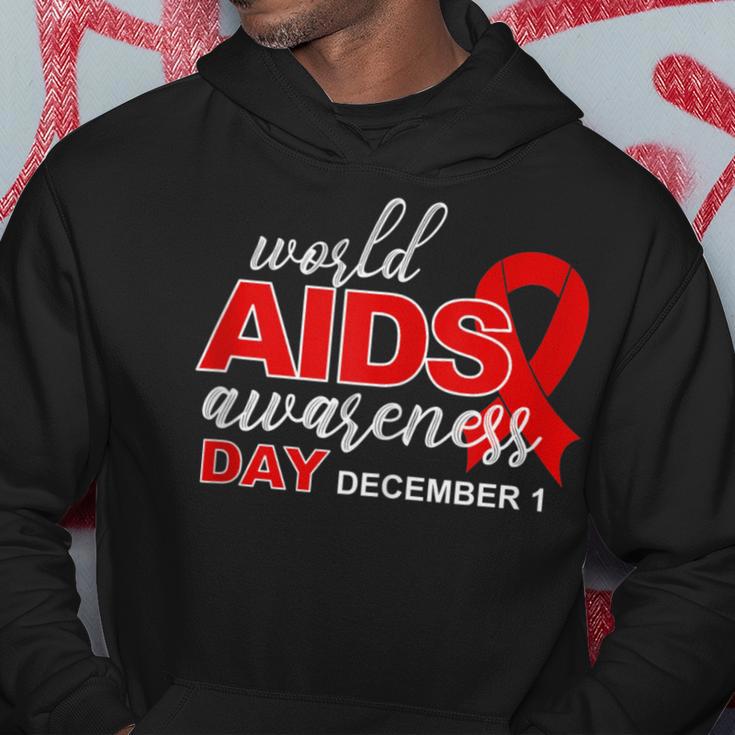 World Aids Awareness Day December 1 Ribbon Advocacy Activism Hoodie Unique Gifts