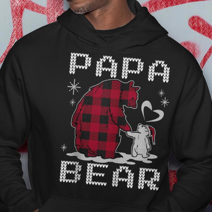 Xmas Papa Bear Pyjama Rot Büffel Plaid Eisbär Weihnachten Kapuzenpullover Lustige Geschenke