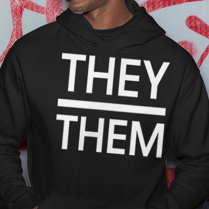 They Them Gender Neutral Pronouns For Non-Binary Enbies Hoodie Unique Gifts