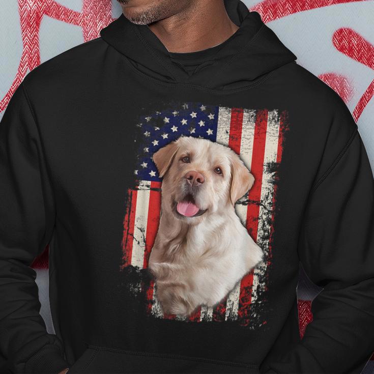 Yellow Labrador Labs Patriotic American Flag Dog 4Th Of July Hoodie Unique Gifts