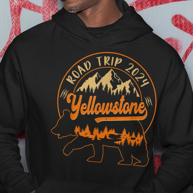 Yellowstone National Park Bear Family Road Trip 2024 Hoodie Unique Gifts