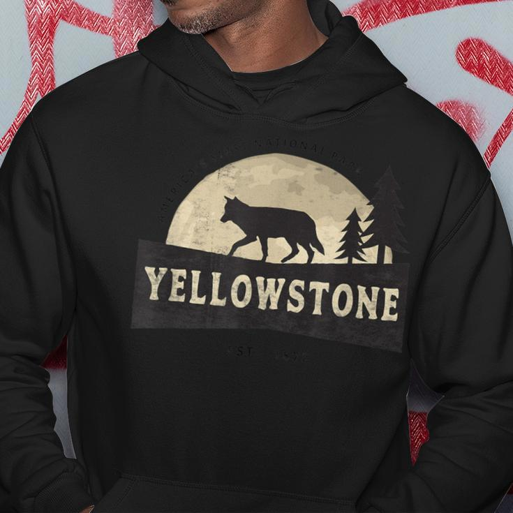 Yellowstone National Park Distressed Vintage Style Hoodie Unique Gifts