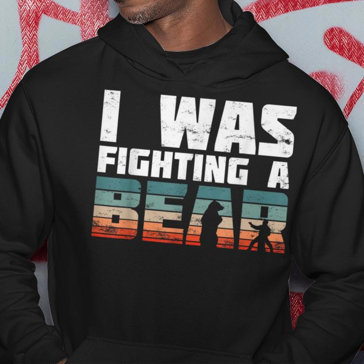 Yes I Was Fighting A Bear Injury Recovery Broken Bone Hoodie Funny Gifts