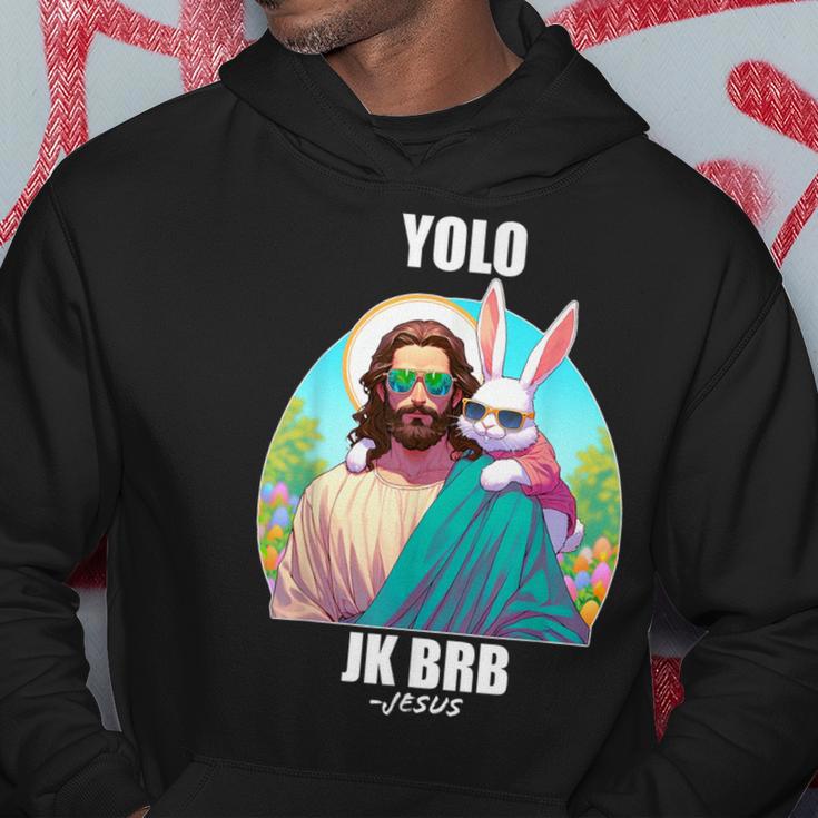 Yolo Jk Brb Jesus Easter Day Ressurection Christians Hoodie Unique Gifts