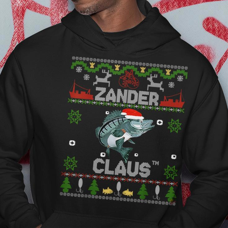 Zander Claus Christmas Jumper For Fishermen Christmas Hoodie Lustige Geschenke