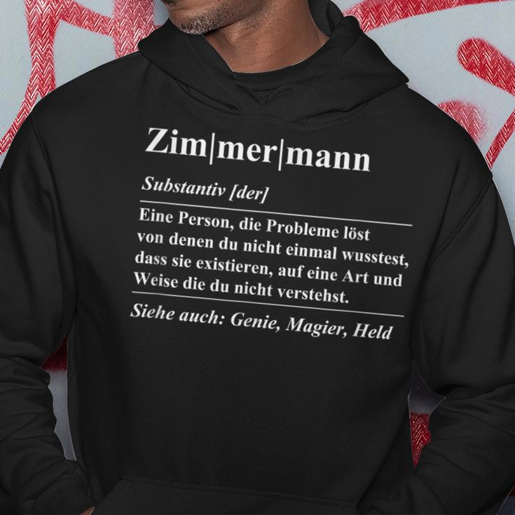 Zimmermann Zimmerer Definition Slogan Idea Hoodie Lustige Geschenke