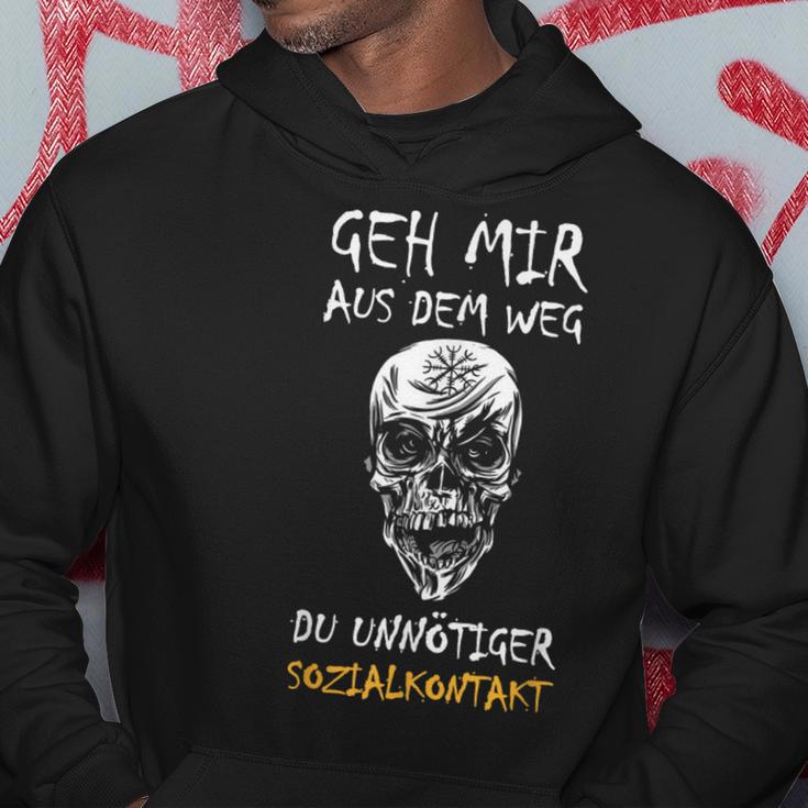 Zombie Skull Hoodie - Vermeide unnötigen Sozialkontakt, Lustiges Motiv Lustige Geschenke