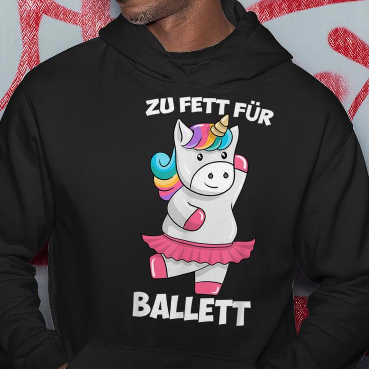 Zu Fett For Ballet Thick Unicorn Fat Unicorn Tutu Kapuzenpullover Lustige Geschenke