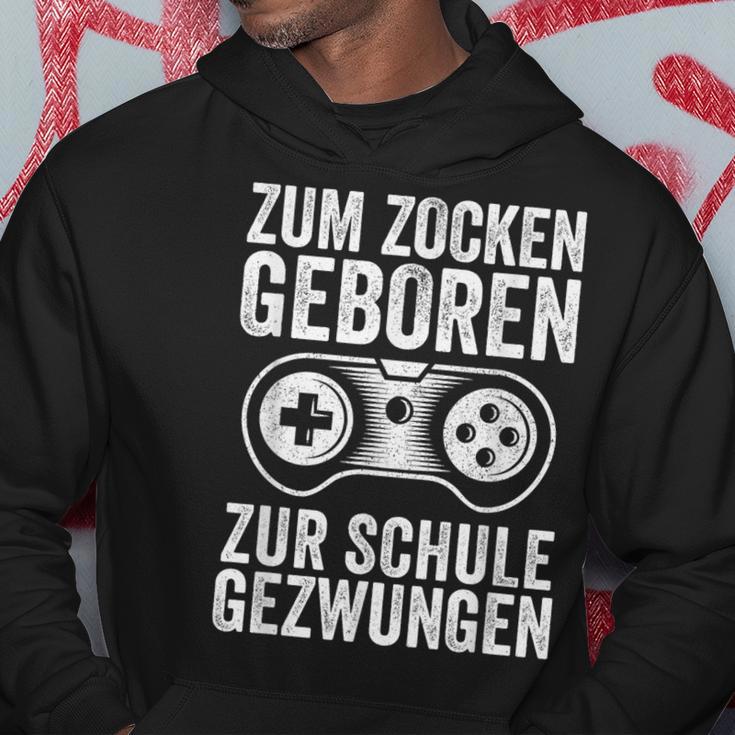 Zum Zocken Geboren Zum Schule Forced Boy Gamer Hoodie Lustige Geschenke