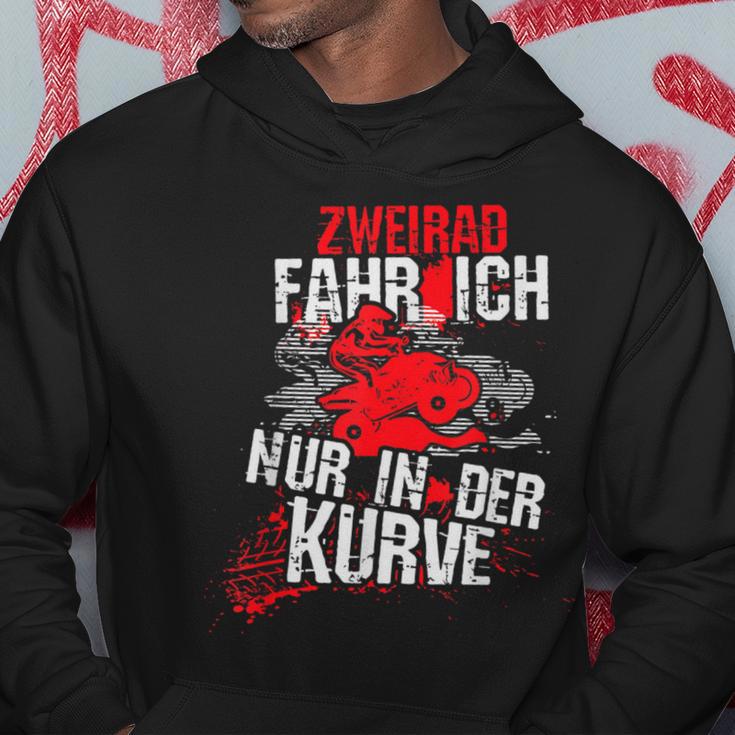 Zweirad Fahr Ich Nur In Der Kurve Quad Atv Motif Hoodie Lustige Geschenke