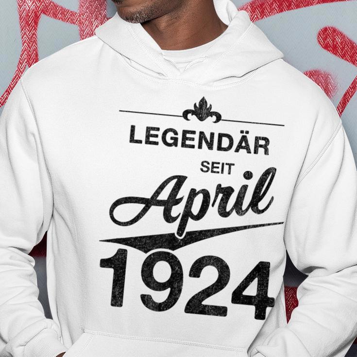 100 Geburtstag 100 Jahre Alt Legendär Seit April 1924 Kapuzenpullover Lustige Geschenke