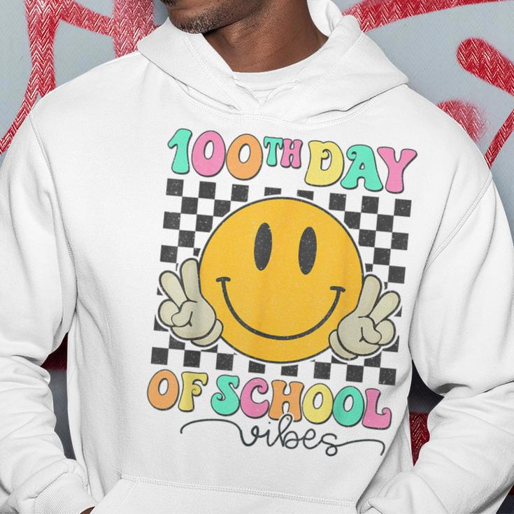 100Th Day Of School Vibes Cute Smile Face 100 Days Of School Hoodie Funny Gifts