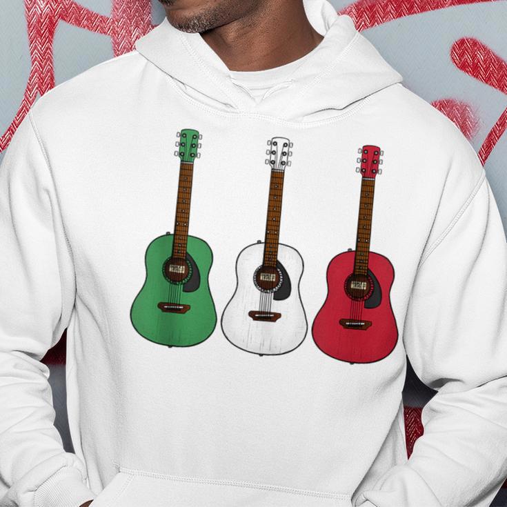 Acoustic Guitar Italian Flag Guitarist Musician Italy Hoodie Unique Gifts