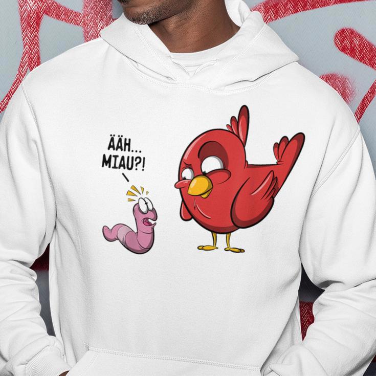 Äh Miau Bird And Wurm Fun Witz Gray S Hoodie Lustige Geschenke