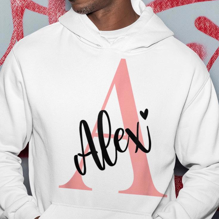 Alex Nameorname Mit Monogramm Personalisiert Rosa Hoodie Lustige Geschenke