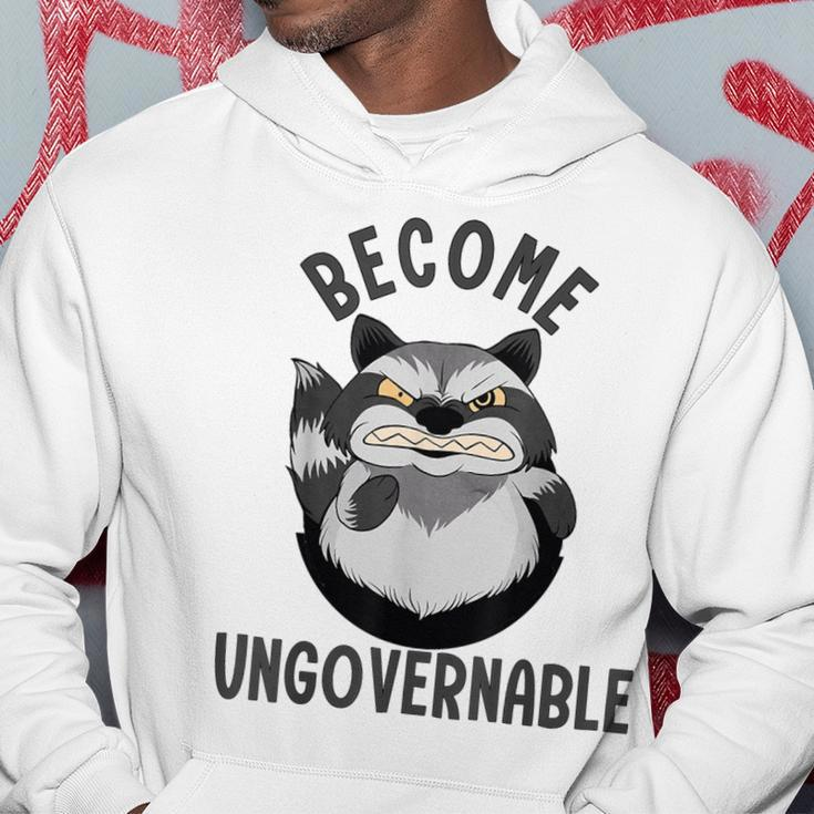 Become Ungovernable Raccoon Face Meme Opossum Lover Hoodie Unique Gifts