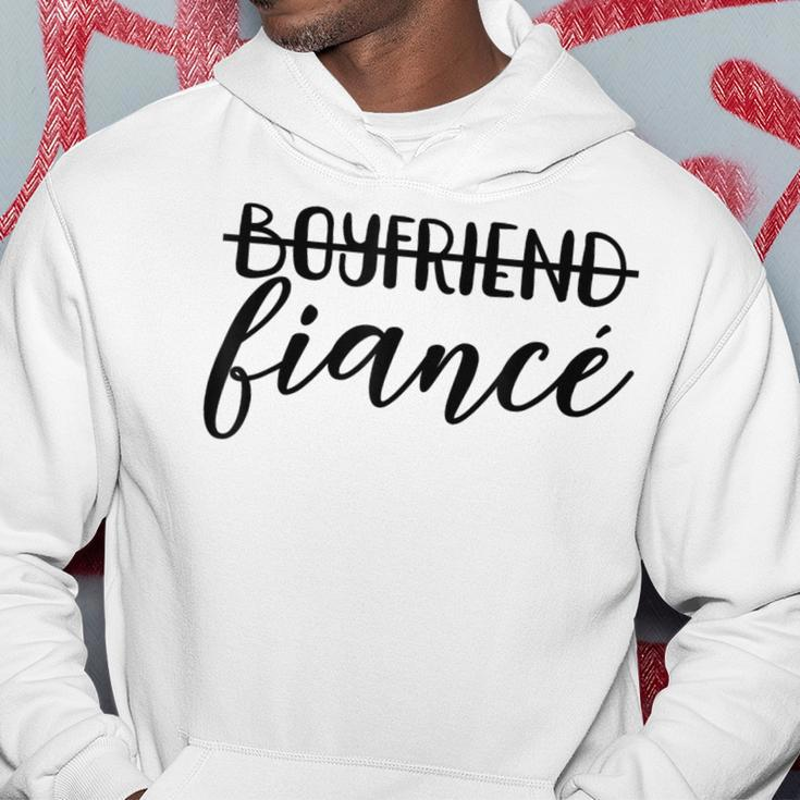 Boyfriend Fiancé Engagement Engaged Couple Matching Hoodie Unique Gifts
