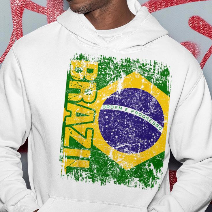 Brazil Brasil Flag Vintage Distressed Brazil Hoodie Unique Gifts