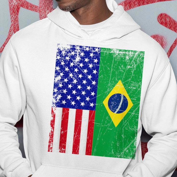 Brazilian American Flag Half Brazil Half Usa Pride Hoodie Unique Gifts