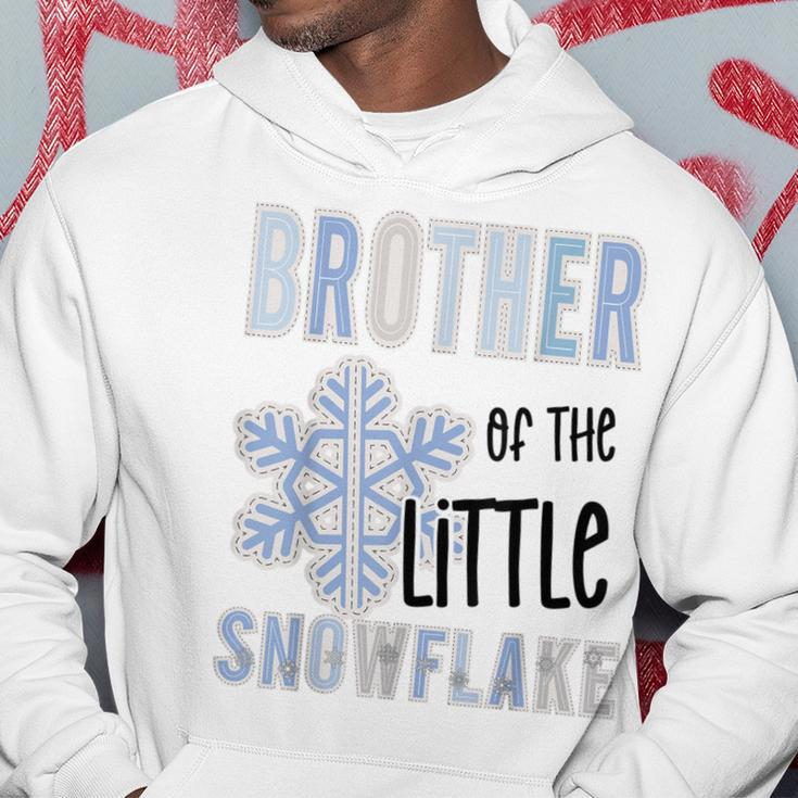 Brother Of Little Snowflake Christmas Winter Baby Shower Boy Hoodie Personalized Gifts
