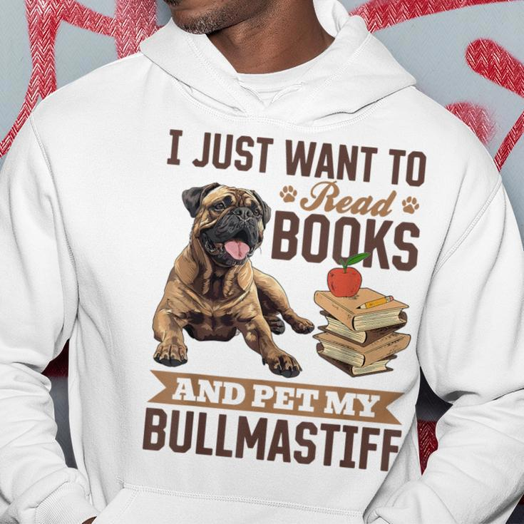 Bullmastiff Hunderasse Ich Möchte Nur Bücher Lesen Und Meine Streicheln Hoodie Lustige Geschenke