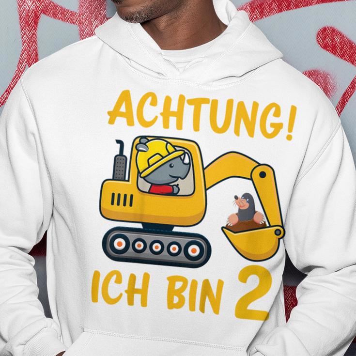 Children's Achtung Ich Bin 2 Jahre Alt 2Nd Birthday Digger Rhino Kapuzenpullover Lustige Geschenke