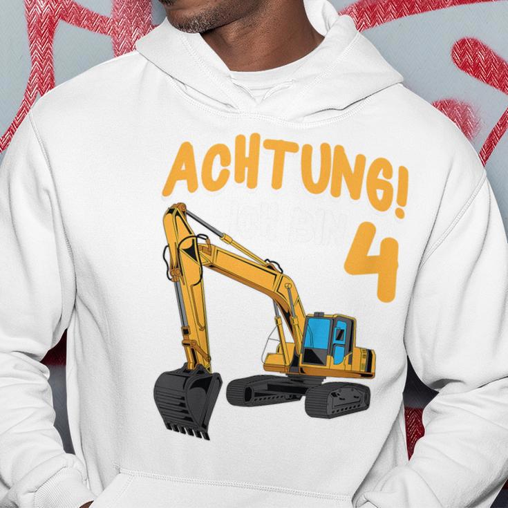 Children's Digger Birthday 'Ich Bin 4 Jahre Bausite' Hoodie Lustige Geschenke