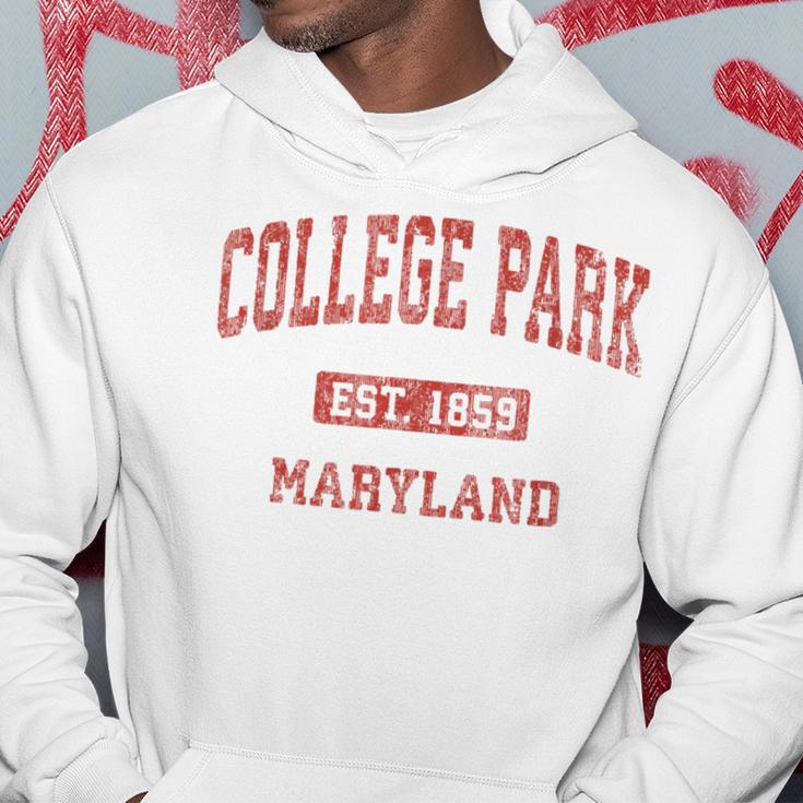 College Park Maryland Md Vintage Athletic Sports Hoodie Unique Gifts