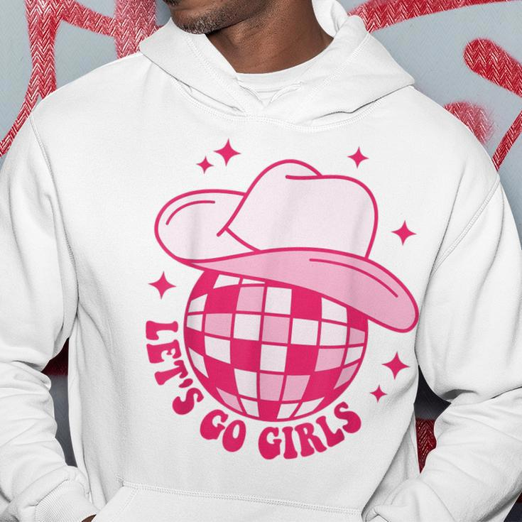 Cowboy Hat Disco Ball Let's Go Girls Western Cowgirls Hoodie Funny Gifts