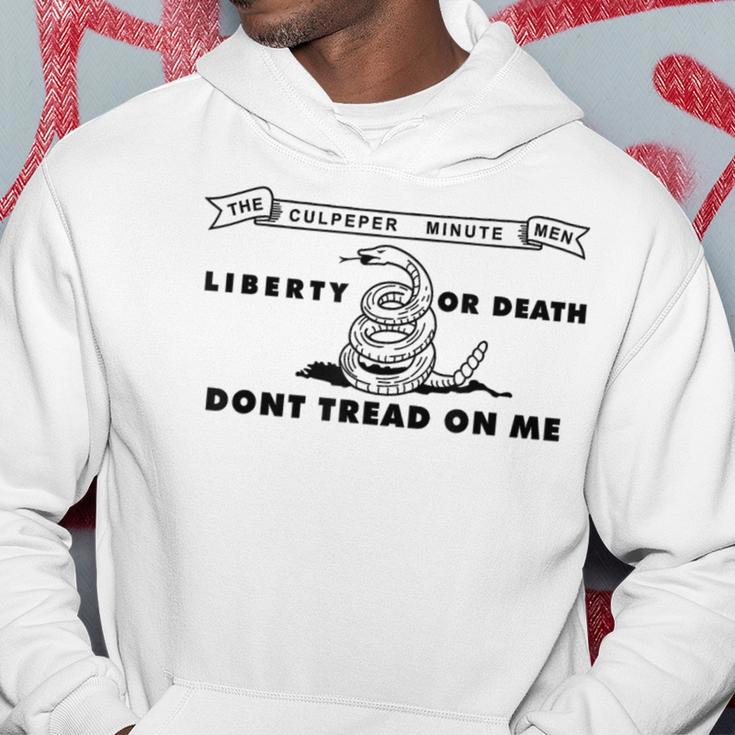 Culpeper Minutemen Flag Don't Tread On Me Liberty Or Death Hoodie Unique Gifts