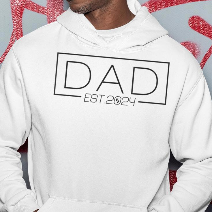 Dad Est 2024 Expect Baby 2024 Cute Father 2024 New Dad 2024 Hoodie Funny Gifts