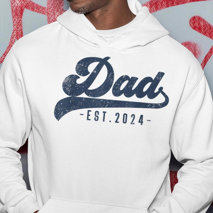 Dad Est 2024 Dad To Be New Daddy Hoodie Unique Gifts
